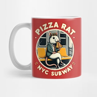 Pizza Rat New York Subway NYC Subway Train Mug